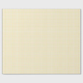 Klassisches Gingham Kanariengelb Geschenkpapier (Flach)