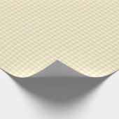 Klassisches Gingham Kanariengelb Geschenkpapier (Ecke)