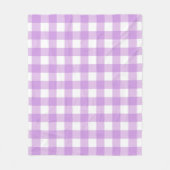 Klassisches Gingham-Karo-Karo-Muster Lila Fleecedecke (Vorderseite)