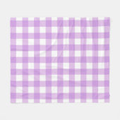 Klassisches Gingham-Karo-Karo-Muster Lila Fleecedecke (Vorderseite (Horizontal))