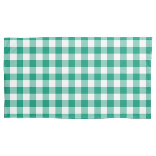 Klassisches Gingham-Karo-Muster Kissenbezug (Vorderseite-Links)