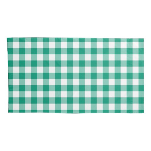 Klassisches Gingham-Karo-Muster Kissenbezug (Rückseite-Rechts)