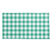 Klassisches Gingham-Karo-Muster Kissenbezug (Rückseite-Links)