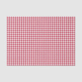 Klassisches Gingham Kirschrot Seidenpapier (Vorderseite)