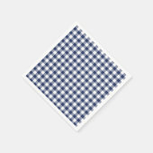 Klassisches Gingham Navy Blau Serviette (Ecke)
