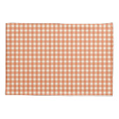 Klassisches Gingham Orange Kissenbezug (Rückseite)