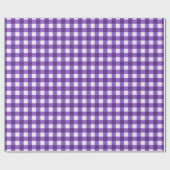 Klassisches Gingham-Prüfmuster in Lila Geschenkpapier (Flach)