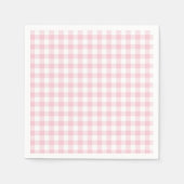 Klassisches Gingham-Rosa Serviette (Vorderseite)
