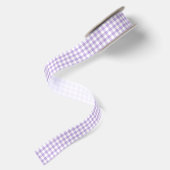 Klassisches Gingham Soft Lavendel Satinband (Rückseite)