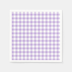 Klassisches Gingham Soft Lavendel Serviette