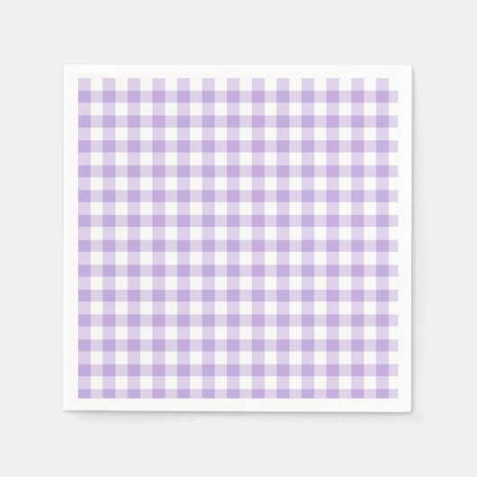 Klassisches Gingham Soft Lavendel Serviette (Vorderseite)