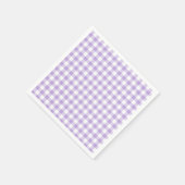 Klassisches Gingham Soft Lavendel Serviette (Ecke)