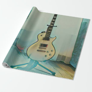 klassisches Gitarre-Geschenk für Papa Geschenkpapier