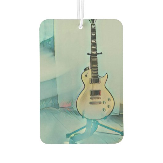 klassisches Gitarrengeschenk für Papa Autolufterfrischer (Rückseite)