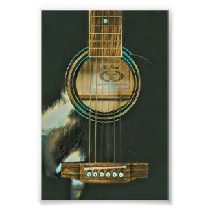 klassisches Gitarrengeschenk für Papa Fotodruck