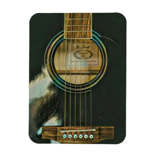 klassisches Gitarrengeschenk für Papa Magnet (Vertikal)