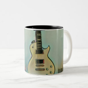 klassisches Gitarrengeschenk für Papa Zweifarbige Tasse