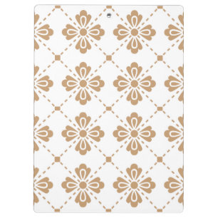 "Klassisches Gitter" Geometrisches Blumen-Hardcove Klemmbrett