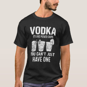 Klassisches Glas Vodka Drinker und zum Trinken T-Shirt