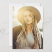 Klassisches Gold-ABSOLVENT Foto-Abschluss-Party Einladung (Rückseite)