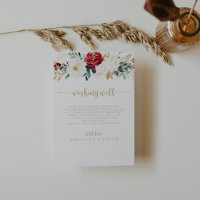 Klassisches Gold Burgund White Wedding wünscht sic