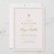 Klassisches Gold Cross Religiöse Taufe & Christeni