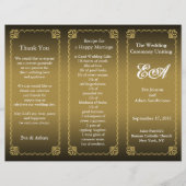 Klassisches Gold für das Hochzeitsprogramm (Vorderseite)