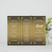 Klassisches Gold für das Hochzeitsprogramm (Stehend Vorderseite)
