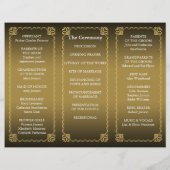 Klassisches Gold für das Hochzeitsprogramm (Rückseite)