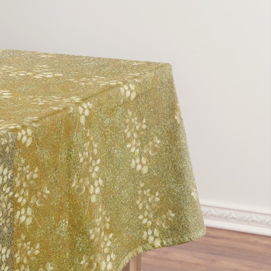 Klassisches Gold Glitzer Blumenmuster Tischdecke (Beispiel)