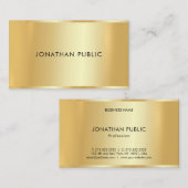 Klassisches Gold-Look Moderne Minimalistische Vorl Visitenkarte (Vorne/Hinten)