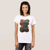 Klassisches Gold MAGICAL Statement-Design T-Shirt (Vorne ganz)