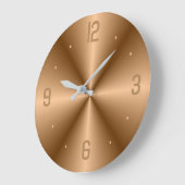 Klassisches Gold mit großen Zahlen> Minimalistisch Große Wanduhr (Winkel)