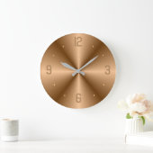 Klassisches Gold mit großen Zahlen> Minimalistisch Große Wanduhr (Zuhause)