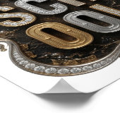 Klassisches Gold OLD SCHOOL Fettdesign Poster (Ecke)