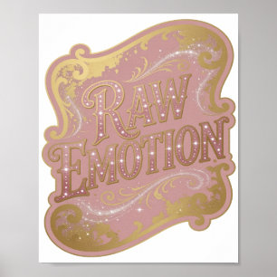 Klassisches Gold RAW EMOTION Grafikdesign Poster