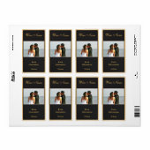 Klassisches Gold Schwarzes Weinetikett mit Küssen (Vorne)