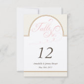 Klassisches Gold Stripes Tischnummer (Vorderseite)