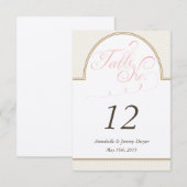 Klassisches Gold Stripes Tischnummer (Vorne/Hinten)