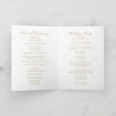 Klassisches Gold Traditionelle Hochzeit Programm (Innenseite)