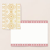 Klassisches Gold Traditionelle nordische Messe Isl Folienkarte (Anzeige)