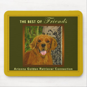 Klassisches Gold-u. Oliven-golden retriever Mousepad