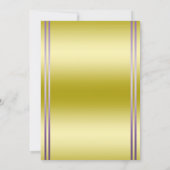 Klassisches Gold und Lila, Hochzeiten Einladung (Rückseite)