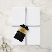 Klassisches Gold und Schwarz Geschenkanhänger (Mit Garn)