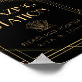 Klassisches Gold Vintag Grazing Station Table Sign Poster (Ecke)