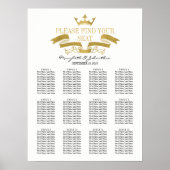 Klassisches Gold Wappen Hochzeitssymbol Poster (Vorne)