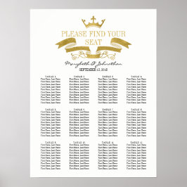 Klassisches Gold Wappen Hochzeitssymbol Poster