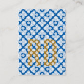 Klassisches Goldblau Visitenkarte (Rückseite)