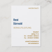 Klassisches Goldblau Visitenkarte (Vorderseite)