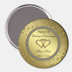 Klassisches Golden Wedding Anniversary Magnet
